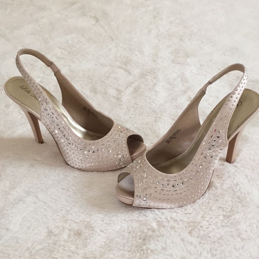 Stunning Champagne Sequined Shoes